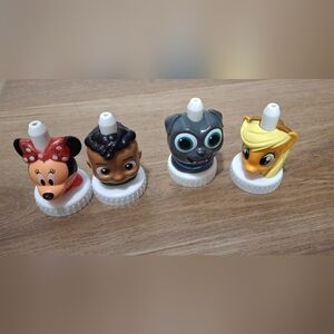 Good 2 Grow Juice Toppers Lot 4 Disney Minie Mouse Dog Pals Cocomelon Applejack